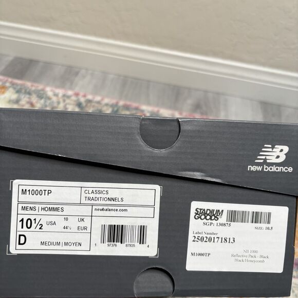 New Balance 1000 Reflective Black Sneakers - Picture 6 of 10